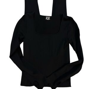 Black XL one piece ribbed bodysuit